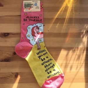 Blue Q Unicorn Socks